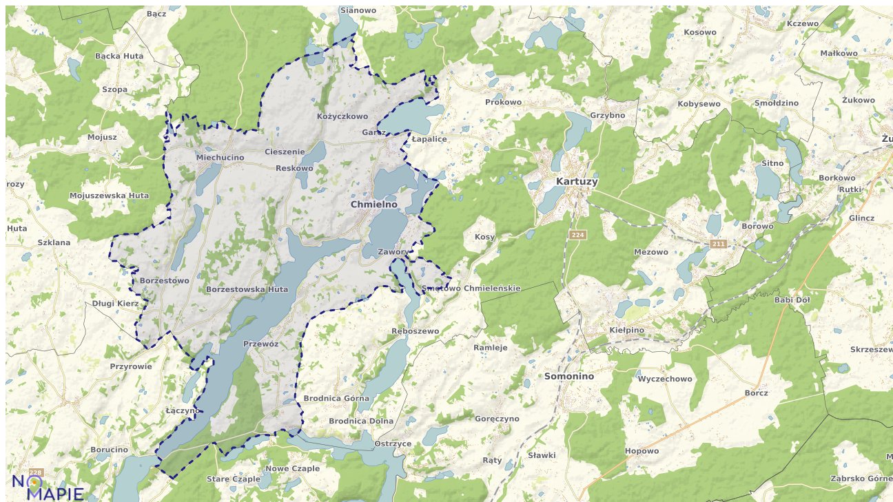 Mapa obszarów ochrony przyrody Chmielna